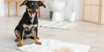 آموزش جای دستشویی سگ